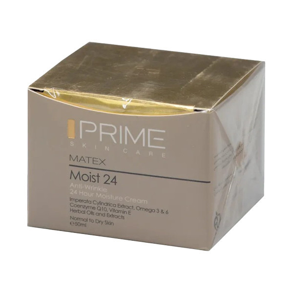 کرم ضد چروک پرایم مدل مجموعه مراقبت پوست Matex Moist-24 مناسب برای پوست معمولی، خشک حجم 50 میلیلیتر به همراه کرم ضد آفتاب بدون رنگ پرایم SPF 50 مدل aging محافظ UVA ،UVB و PA+++ مناسب برای انواع پوست حجم 40 میلی لیتر