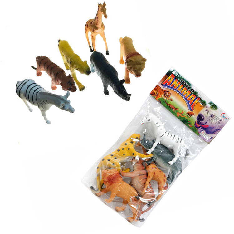 فیگور طرح حیوانات جنگل مدل ANIMAL WILD مجموعه 6 عددی
