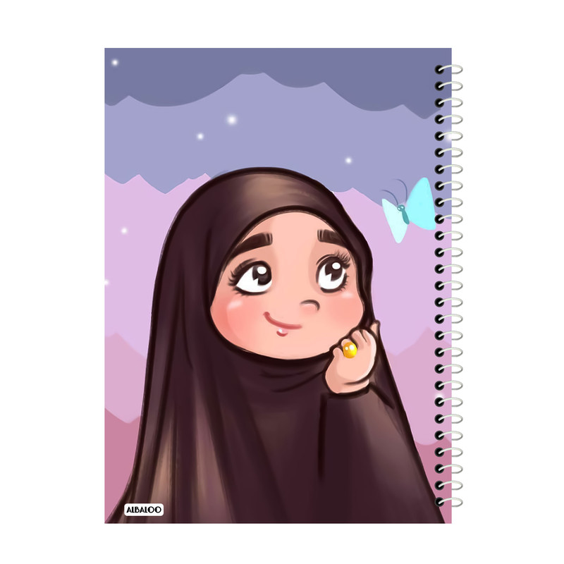 دفترچه یادداشت 50 برگ آلبالو مدل دختر کد 2275