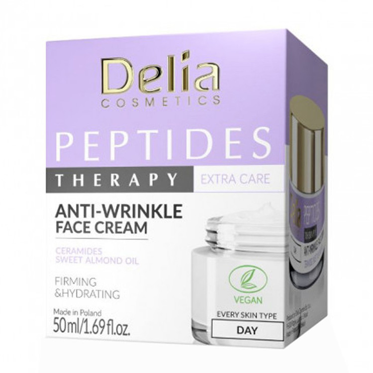 کرم ضد چروک، سفت کننده دلیا مدل PEPTIDES مناسب برای انواع پوست حجم 50 میلی لیتر