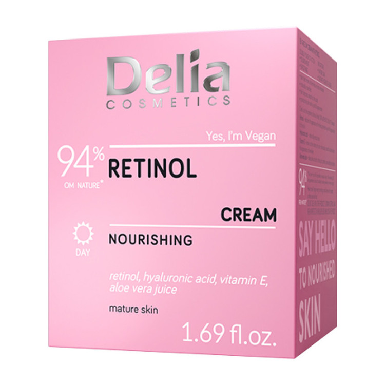 کرم ضد چروک دلیا مدل RETINOL مناسب برای انواع پوست حجم 50 میلی لیتر