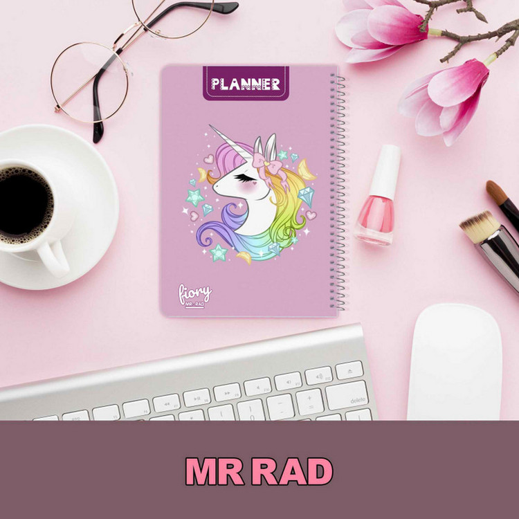 دفتر برنامه ریزی مستر راد مدل اسب تک شاخ طرح یونیکورن کد fiory 2077 به همراه جامدادی