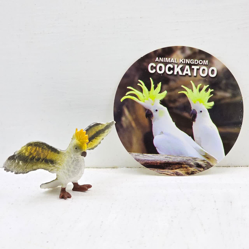 فیگور ناب سل مدل طوطی کاکادو کد COCKATOO NAAB011 ارتفاع 6 سانتی متر