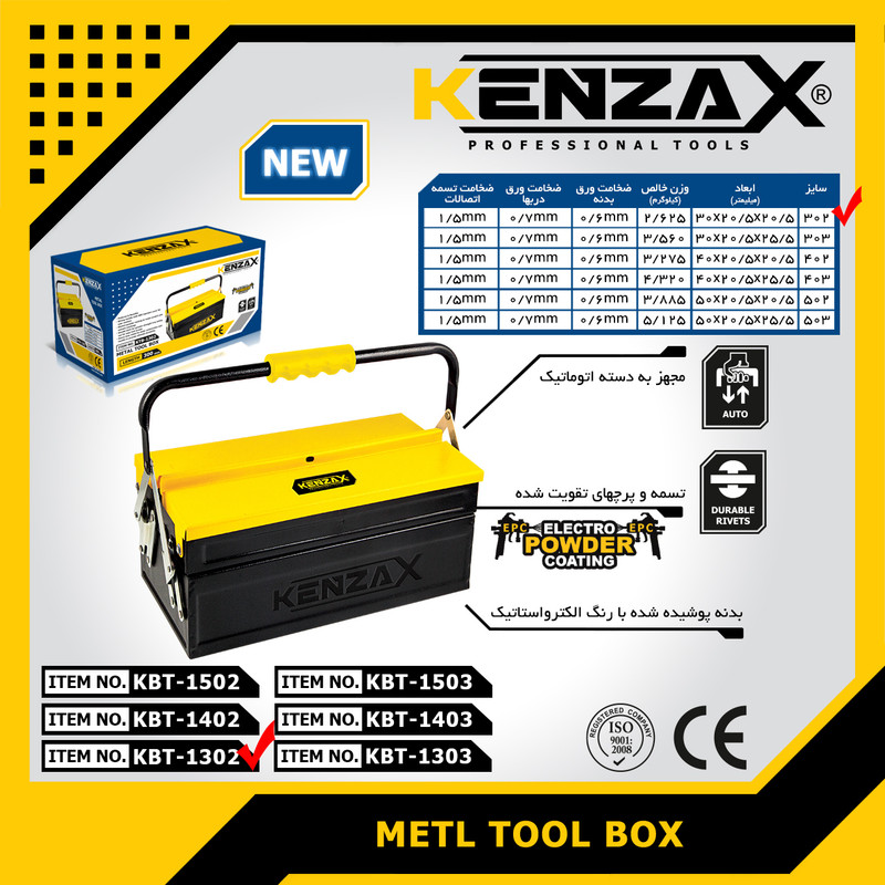 جعبه ابزار کنزاکس مدل KBT-1302
