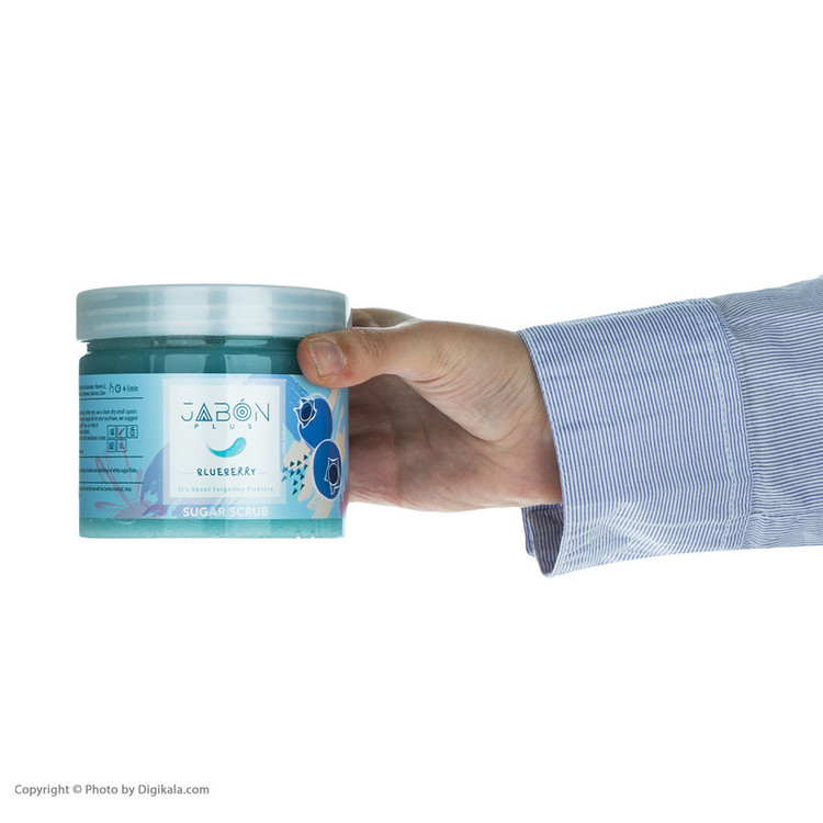 اسکراب شکری لایه بردار پوست ژبن پلاس مدل Blueberry وزن 450 گرم