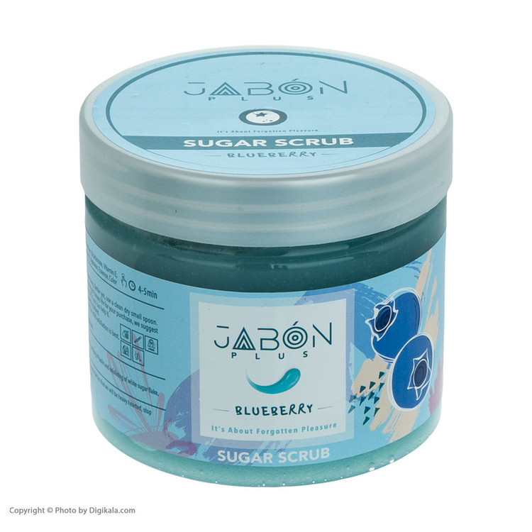 اسکراب شکری لایه بردار پوست ژبن پلاس مدل Blueberry وزن 450 گرم