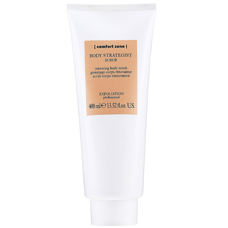 کرم لایه بردار بدن کامفورت زون مدل Body Strategist مناسب انواع پوست حجم 400 میلی لیتر