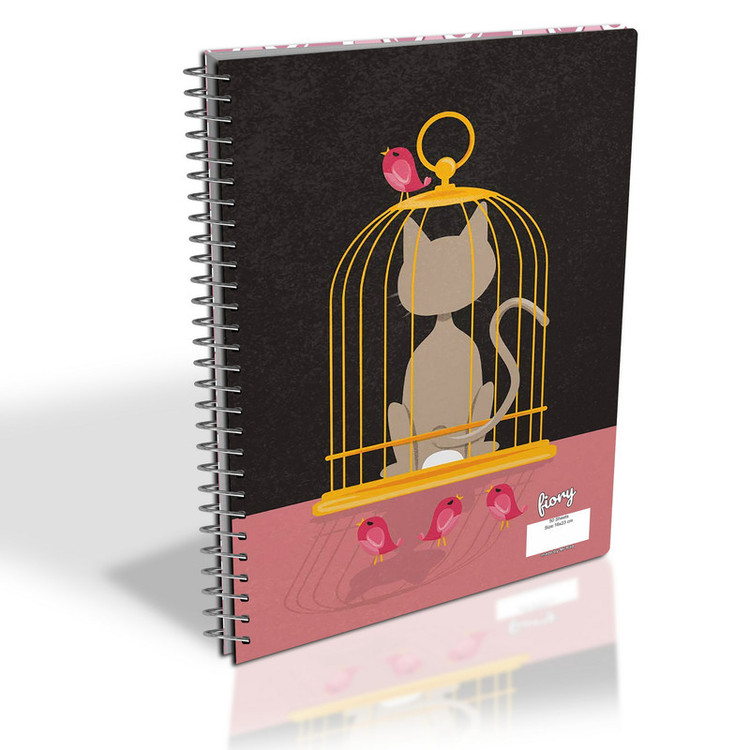 دفتر مشق 50 برگ مستر راد طرح گربه مرموز کد 2709 fiory