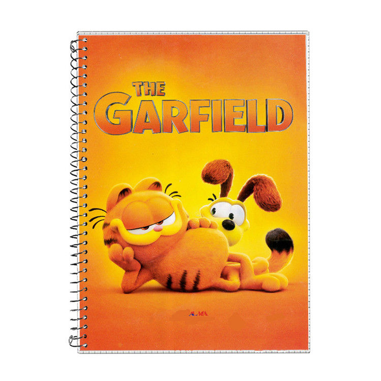 دفتر مشق 40 برگ آلما طرح GARFIELD مدل طلقی کد 7413