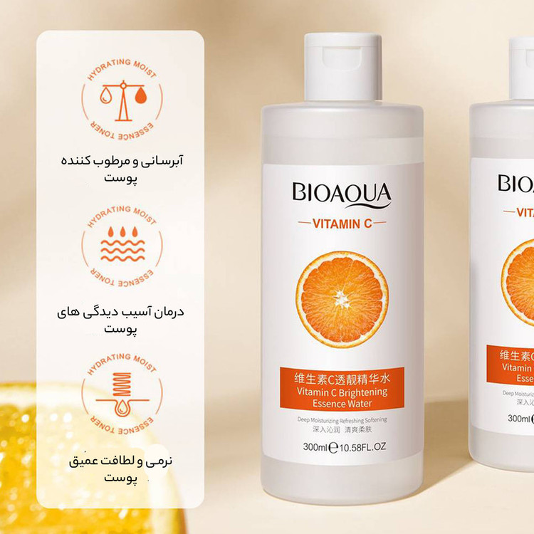 تونر بایو آکوا مدل Vitamin C حجم 300 میلی لیتر