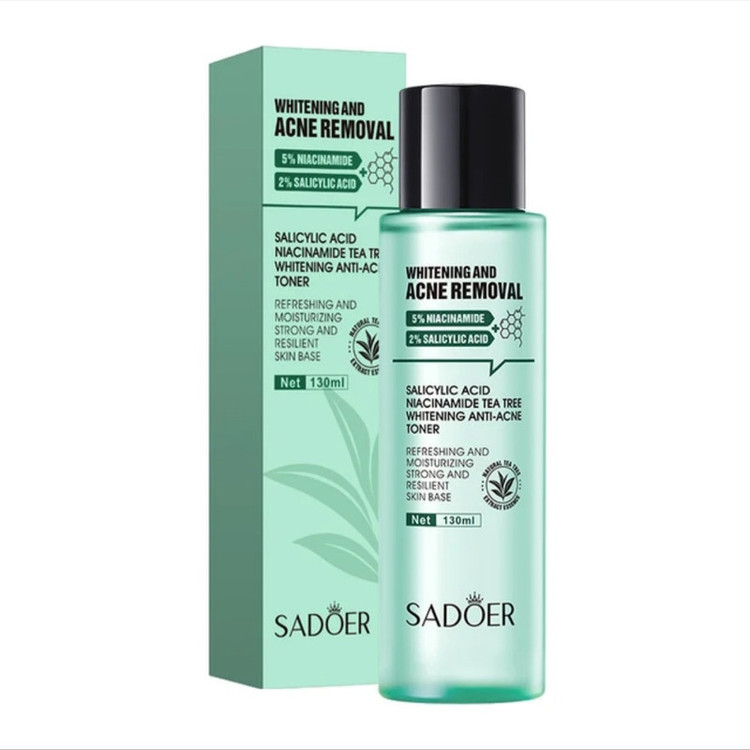 تونر پاککننده صورت سادور مدل ANTI-ACNE مناسب برای پوست آکنهای حجم 130 میلیلیتر