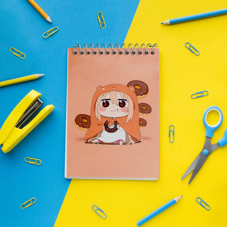 دفتر یادداشت 50 برگ خندالو مدل دوما اومارو انیمه اوماروچان Umaru Chan کد 18506