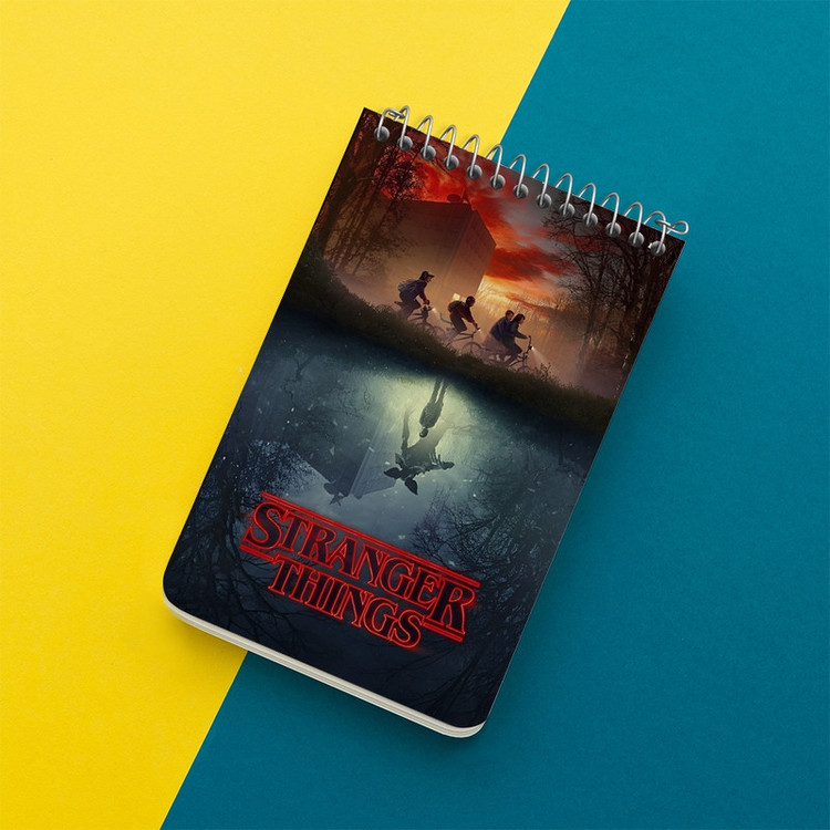 دفتر یادداشت 50 برگ خندالو طرح استرنجر تینگز (Stranger Things) کد F10170