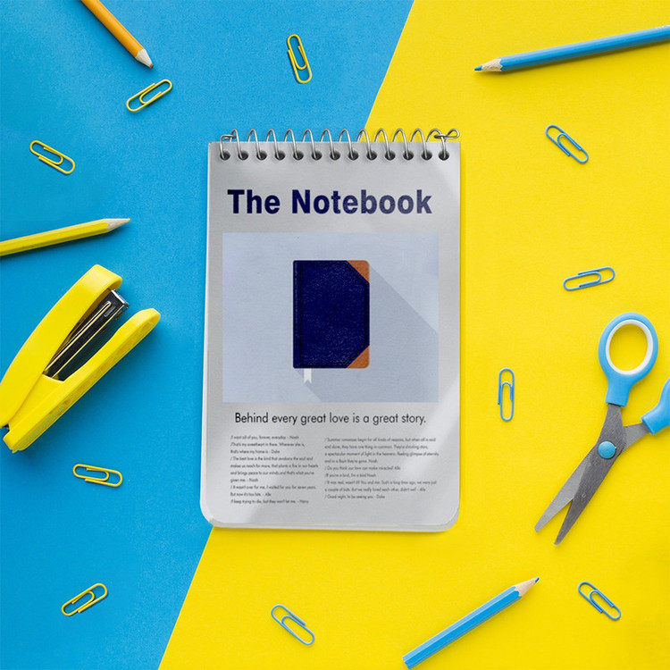 دفتر یادداشت 50 برگ خندالو طرح دفترچه خاطرات (The Notebook) کد F13822