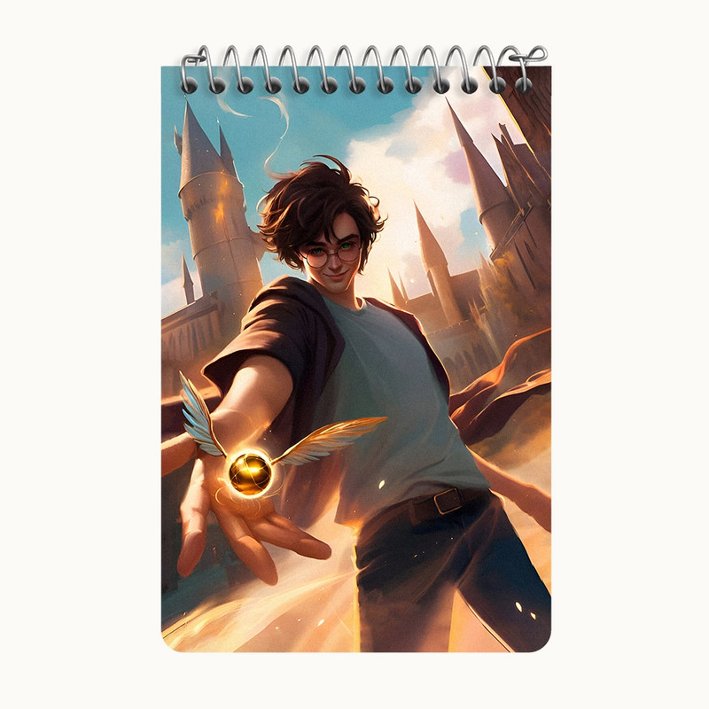 دفتر یادداشت 50 برگ خندالو طرح هری پاتر (Harry Potter) کد F7210