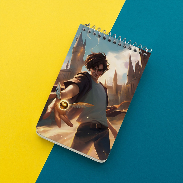 دفتر یادداشت 50 برگ خندالو طرح هری پاتر (Harry Potter) کد F7210
