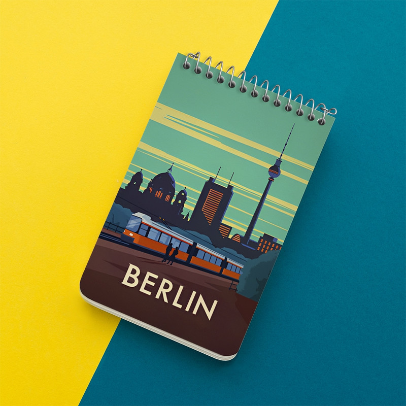 دفتر یادداشت 50 برگ خندالو طرح برلین (Berlin) کد F6326