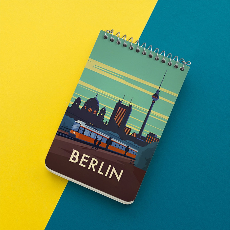 دفتر یادداشت 50 برگ خندالو طرح برلین (Berlin) کد F6326