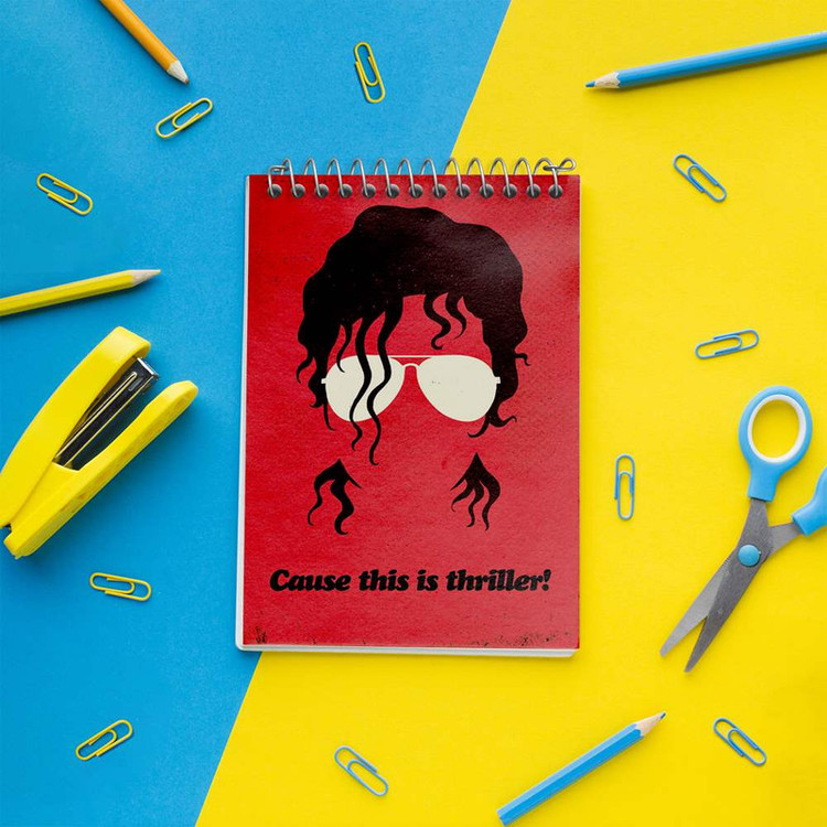 دفتر یادداشت 50 برگ خندالو مدل مایکل جکسون Michael Jackson کد 3289