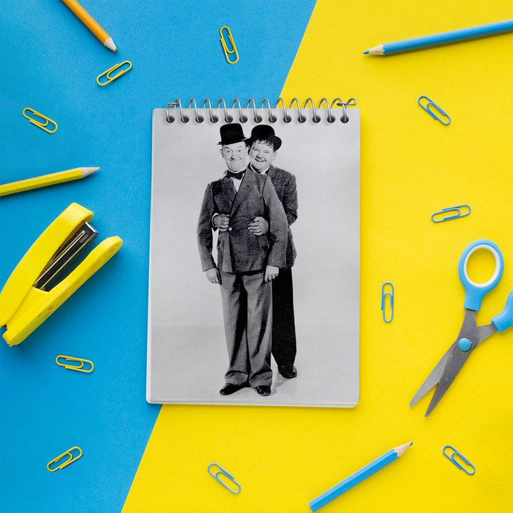 دفتر یادداشت 50 برگ خندالو مدل لورل و هاردی Laurel and Hardy کد 10053