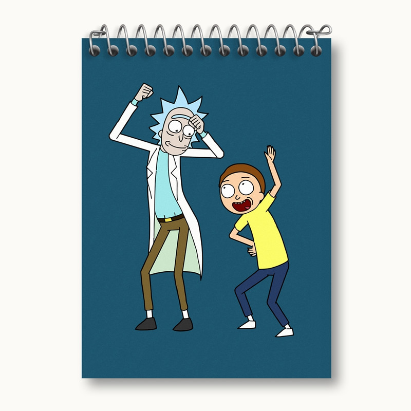 دفتر یادداشت 50 برگ خندالو مدل انیمیشن ریک و مورتی Rick and Mort کد 26593