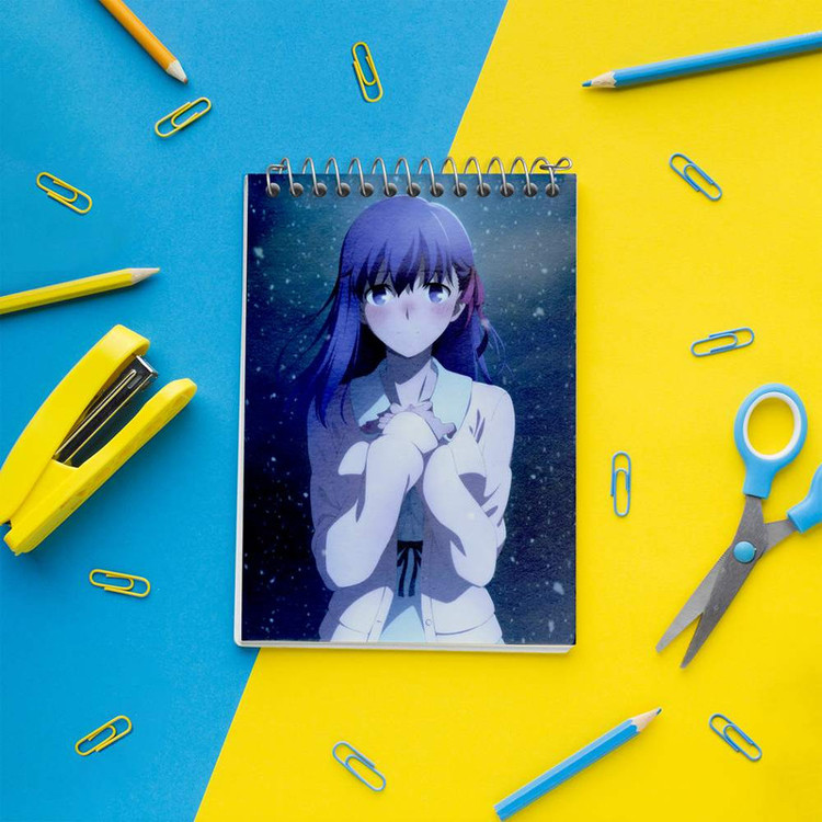 دفتر یادداشت 50 برگ خندالو مدل ساکورا انیمه فیت استی نایت Fate Stay Night کد 22757
