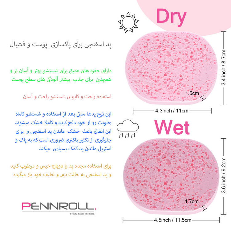پد پاکسازی پوست پنرول مدل PRP Facial Cheese X2 بسته 2 عددی