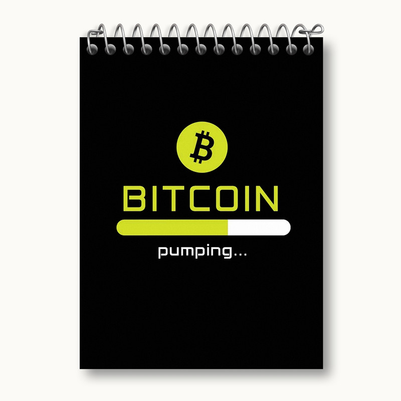 دفتر یادداشت 50 برگ خندالو مدل ارز دیجیتال بیت کوین کد 10898
