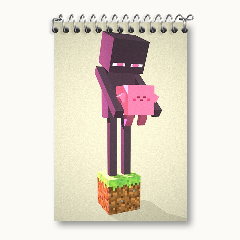 دفتر یادداشت 50 برگ خندالو مدل ماینکرافت (Minecraft) کد F282