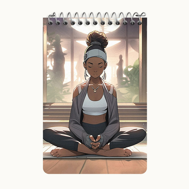 دفتر یادداشت 50 برگ خندالو طرح یوگا (Yoga) کد F367