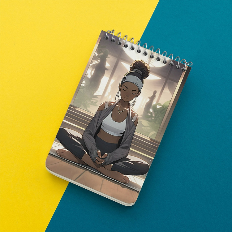 دفتر یادداشت 50 برگ خندالو طرح یوگا (Yoga) کد F367
