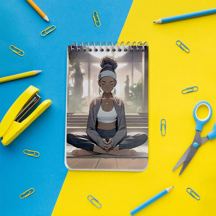 دفتر یادداشت 50 برگ خندالو طرح یوگا (Yoga) کد F367
