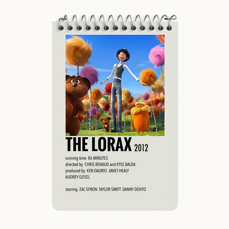 دفتر یادداشت 50 برگ خندالو طرح لوراکس (The Lorax) کد F13260
