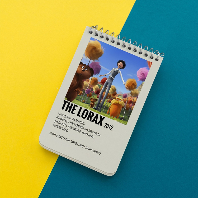 دفتر یادداشت 50 برگ خندالو طرح لوراکس (The Lorax) کد F13260