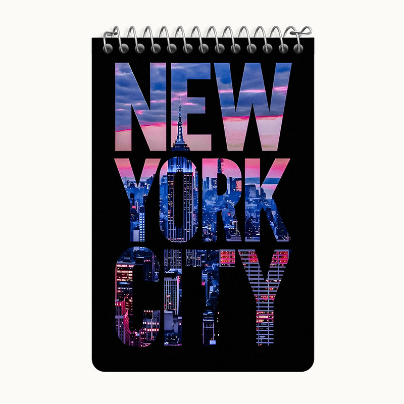 دفتر یادداشت 50 برگ خندالو طرح نیویورک (New York) کد F7019