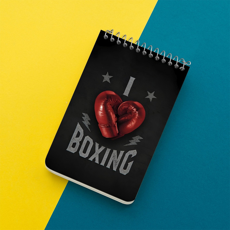 دفتر یادداشت 50 برگ خندالو طرح بوکس (Boxing) کد F7036