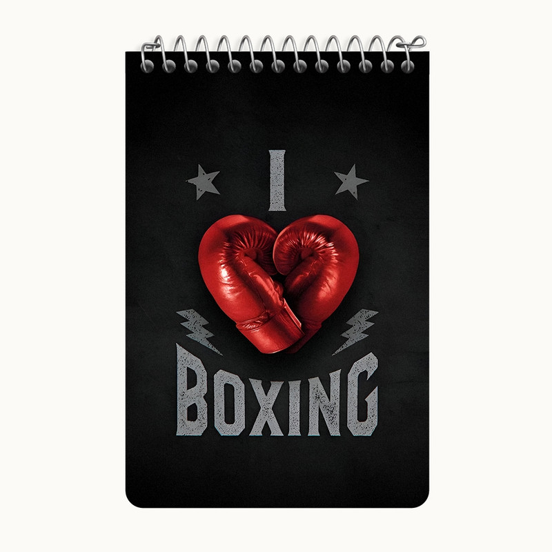 دفتر یادداشت 50 برگ خندالو طرح بوکس (Boxing) کد F7036