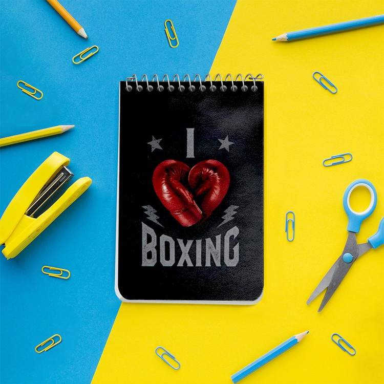 دفتر یادداشت 50 برگ خندالو طرح بوکس (Boxing) کد F7036