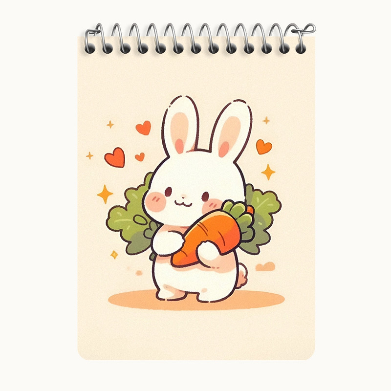 دفتر یادداشت 50 برگ خندالو طرح خرگوش بامزه کد N6264