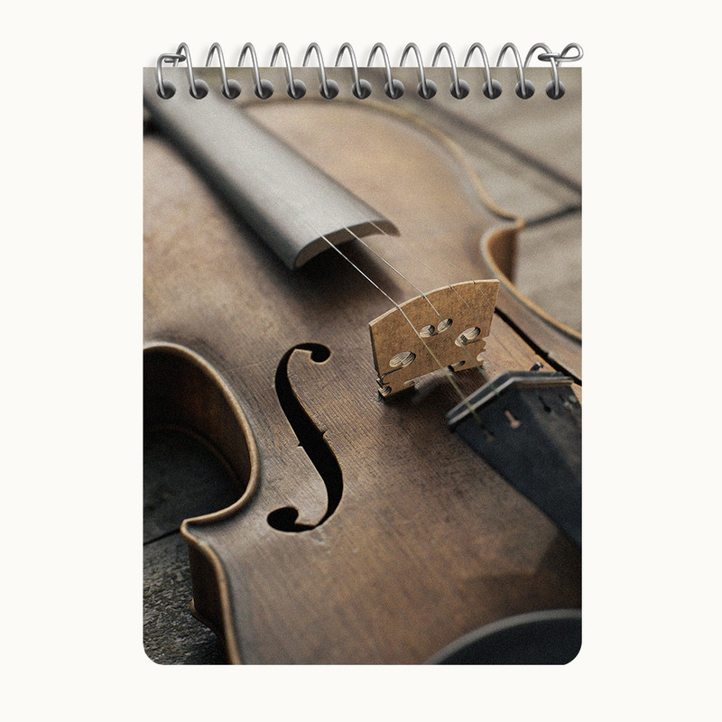 دفتر یادداشت 50 برگ خندالو طرح ویولن (Violin) کد N8058