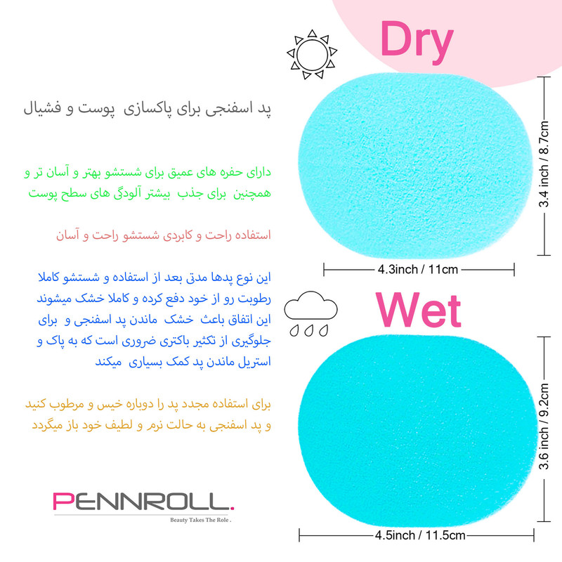 پد پاکسازی پوست پنرول مدل PRP Facial Toast X2 بسته 2 عددی