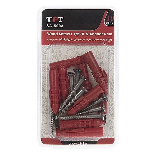 مجموعه 10 عددی پیچ و رولپلاک تی پی تی مدل TSA-5008