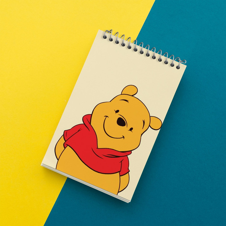 دفتر یادداشت 50 برگ خندالو مدل خرس پو Winnie The Pooh کد 1596