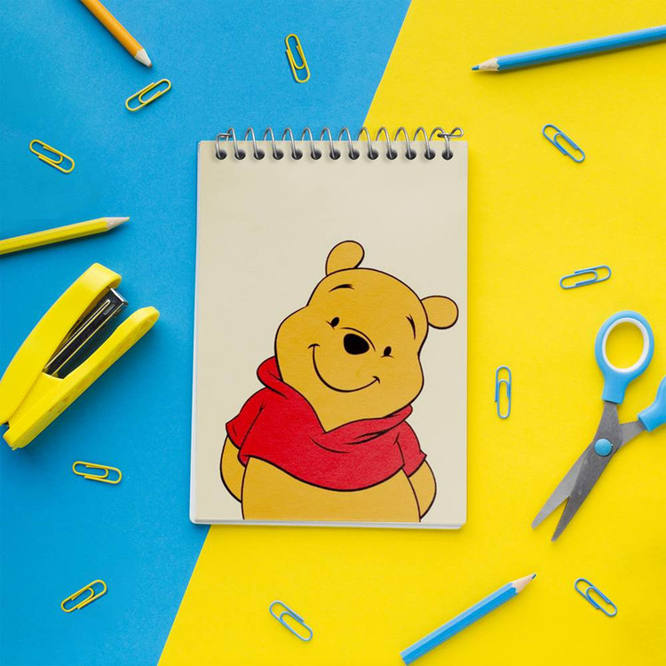 دفتر یادداشت 50 برگ خندالو مدل خرس پو Winnie The Pooh کد 1596