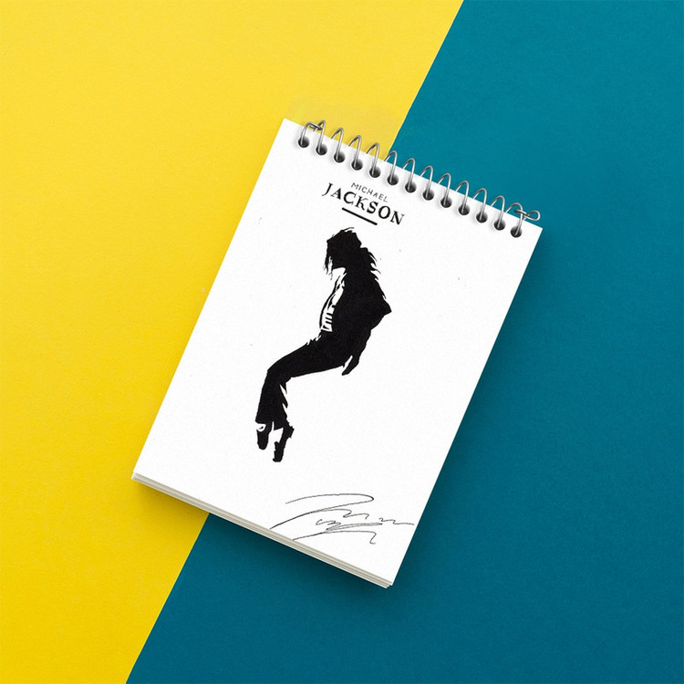 دفتر یادداشت 50 برگ خندالو مدل مایکل جکسون (Michael Jackson) کد F1142