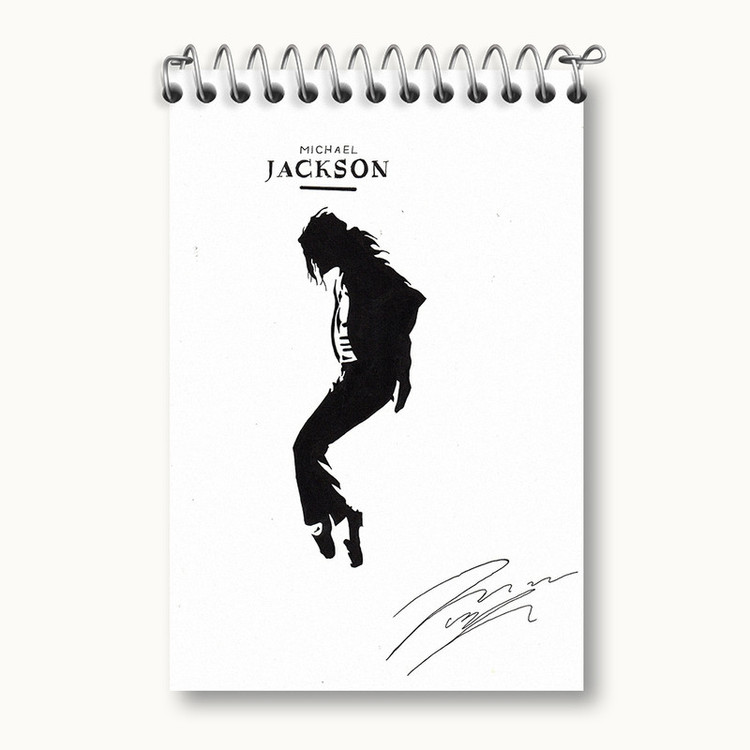 دفتر یادداشت 50 برگ خندالو مدل مایکل جکسون (Michael Jackson) کد F1142
