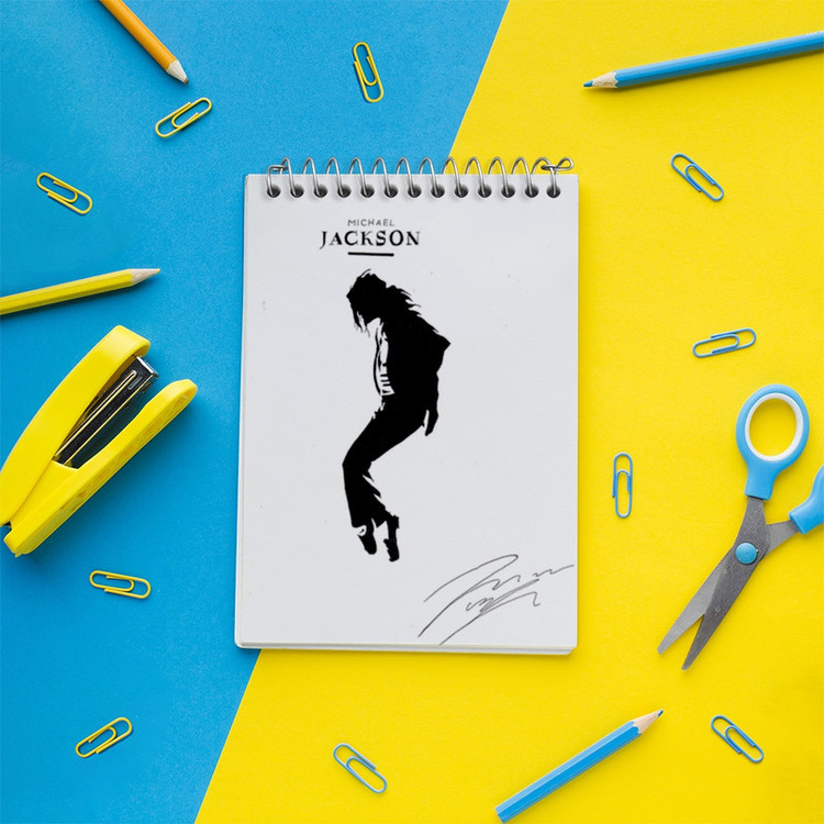 دفتر یادداشت 50 برگ خندالو مدل مایکل جکسون (Michael Jackson) کد F1142