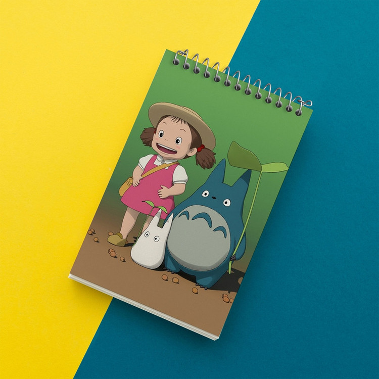 دفتر یادداشت 50 برگ خندالو مدل انیمه توتورو Totoro کد 4540