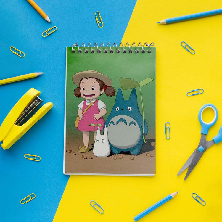 دفتر یادداشت 50 برگ خندالو مدل انیمه توتورو Totoro کد 4540