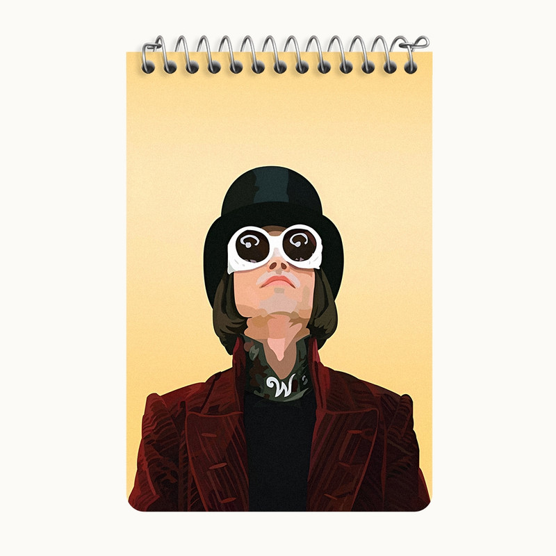 دفتر یادداشت 50 برگ خندالو طرح ویلی وانکا (Willy Wonka) کد F8819